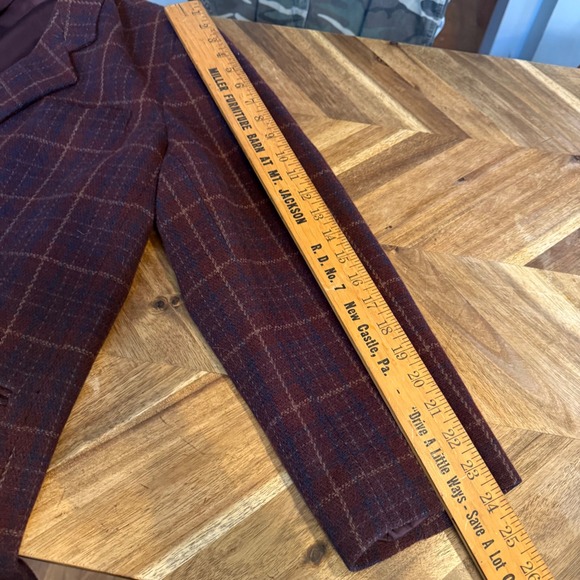 Eddie Bauer Womens Plaid Blazer Jacket Wool Tweed Vintage Size XXL - Picture 7 of 9